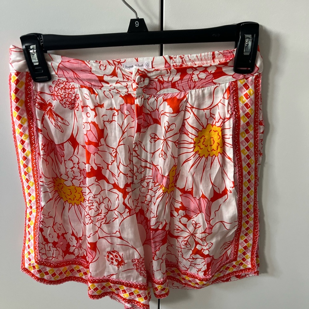 Poupette St. Barth Satin Shorts Handmade SZ SM